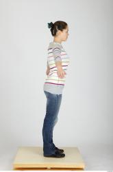 Whole Body Woman Casual Slim Studio photo references